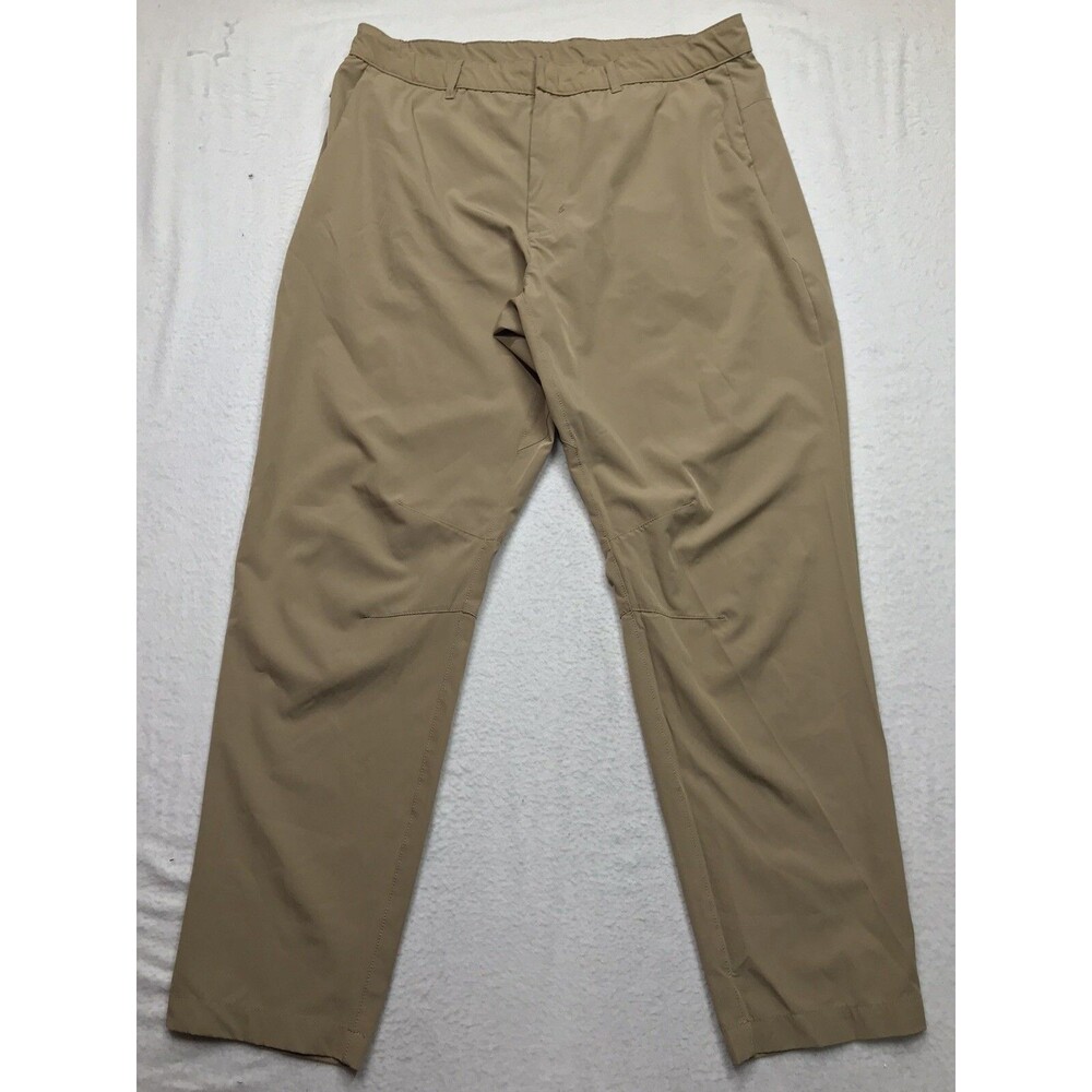 FABLETICS The Don Pants Men 34x30 Tan Stretch Classic Fit UPF Water Resistant